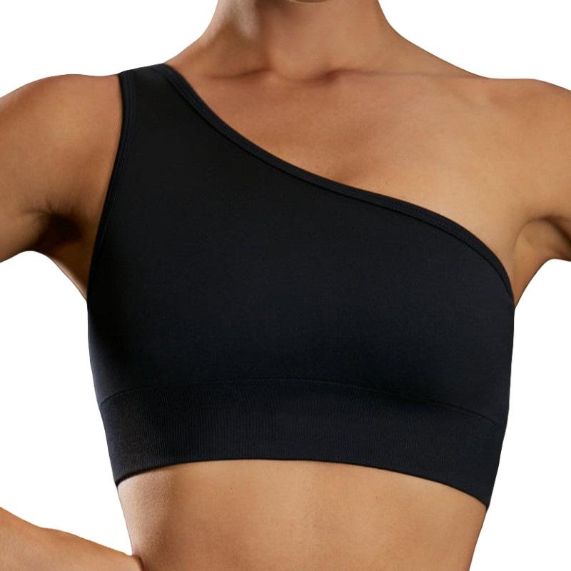 Align™ Asymmetrical Bra,Light Support, A/B Cup  | Womens Sports Bras Clothing Black