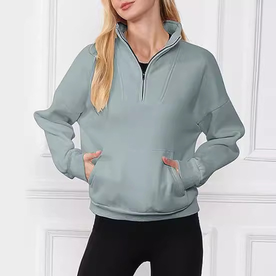 Brushed Softstreme Ribbed Half Zip  | Womens Hoodies & Sweatshirts Clothing Hoodies & Sweatshirts