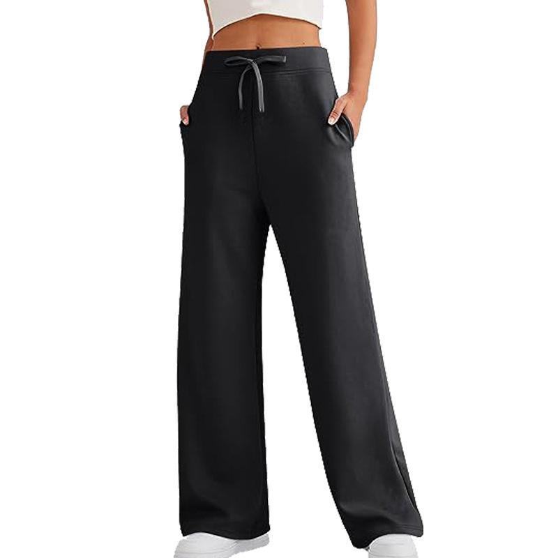 Scuba Mid-Rise Wide-Leg Pant,Regular  | Womens Pants Clothing Black