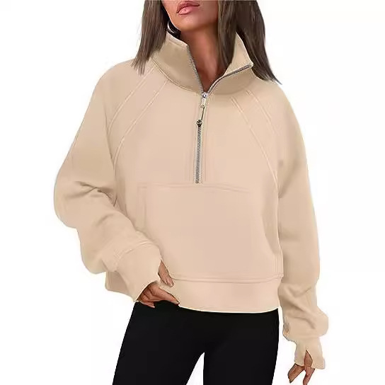 Scuba Oversized Quilted Half Zip  | Womens Hoodies & Sweatshirts Clothing Hoodies & Sweatshirts