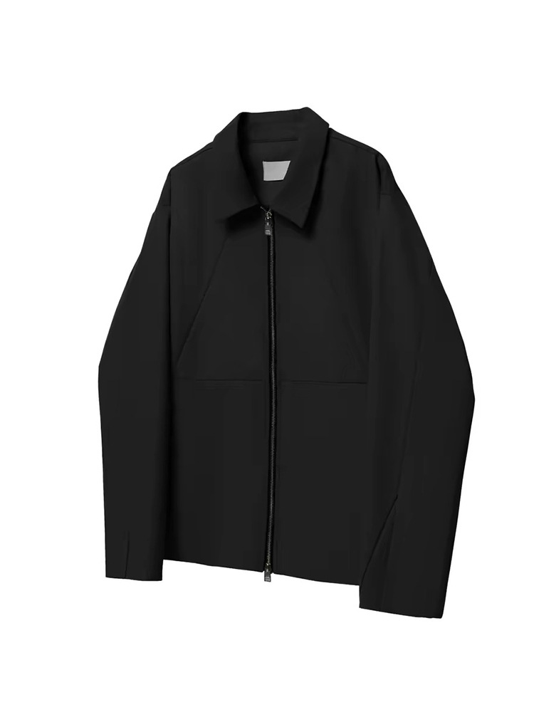 Smooth Twill Full-Zip Jacket  | Mens Coats & Jackets Clothing Black