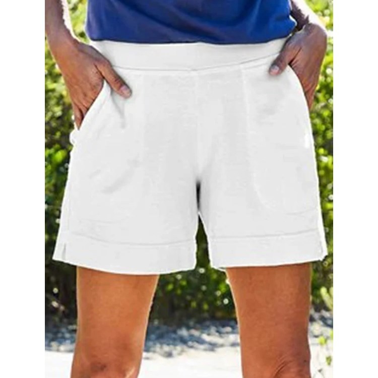 Stretch Woven High-Rise Bermuda Short 9″  | Womens Shorts Clothing Bone