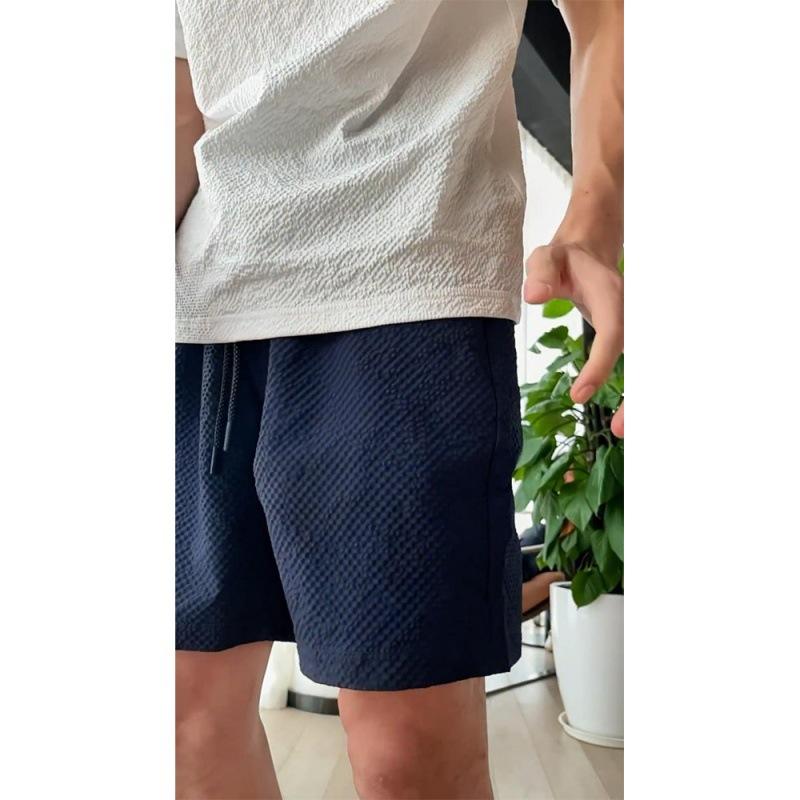 Textured Double-Knit Cotton Short 9″  | Mens Shorts Clothing Mens