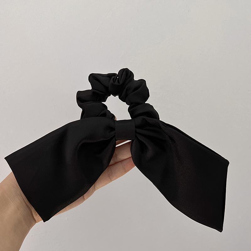 Uplifting Scrunchie,Big Bow  | Womens Hair Accessories Accessories Black