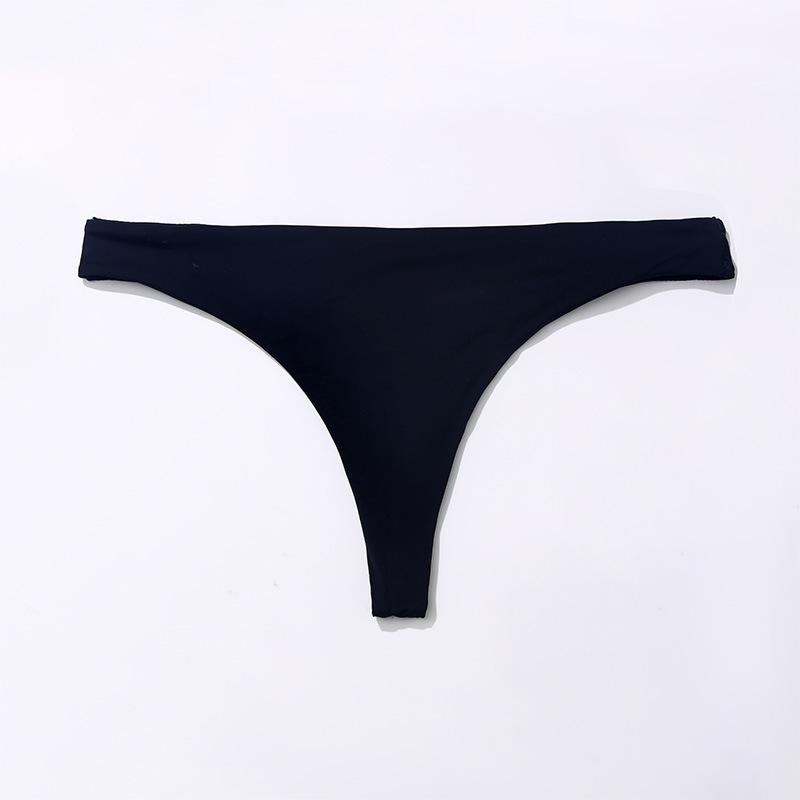 Wundermost Ultra-Soft Nulu Dipped-Waist Thong Underwear,3 Pack  | Womens Underwear Clothing Black/Bone/True Navy